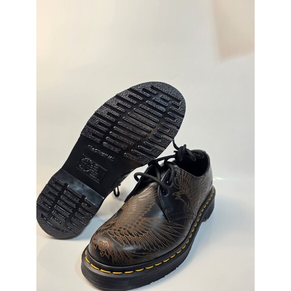 New Dr Martens 1461 Phoenix Vintage Smooth Leather Shoes Black Brown Women Sz  7 main image 11